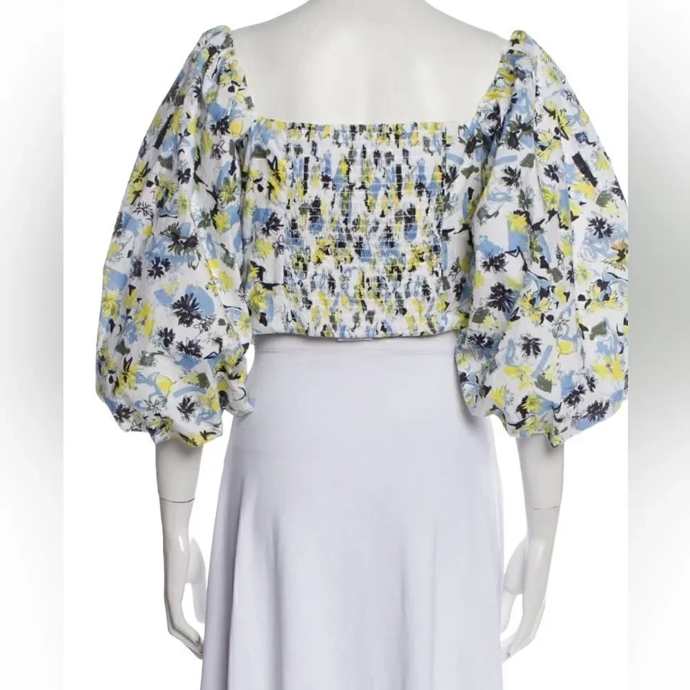 Tanya Taylor Floral Crop Top Size 8